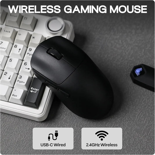 Mouse Gaming AULA SC800 Ultraliviano 37g - Sensor PAW3395, USB-C y 2.4G Inalambrico