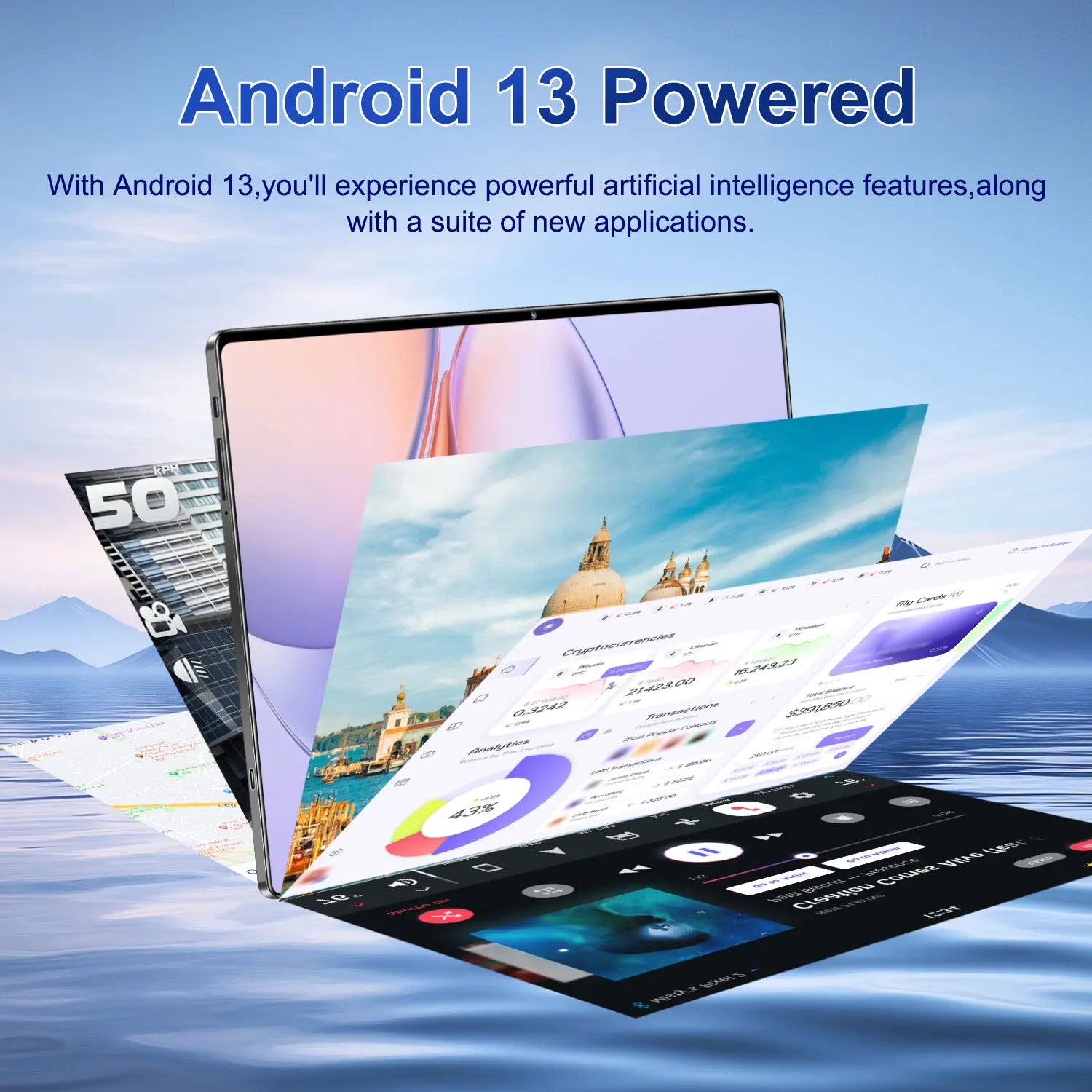 5G New Tablets 10.36Inch Tablet Android 16GB RAM 1TB ROM Dual Camera 16MP+32MP Android 13.0 20000mAh 10 core Dual SIM Card Bluetooth WiFi Betwork GPS WPS Type-C