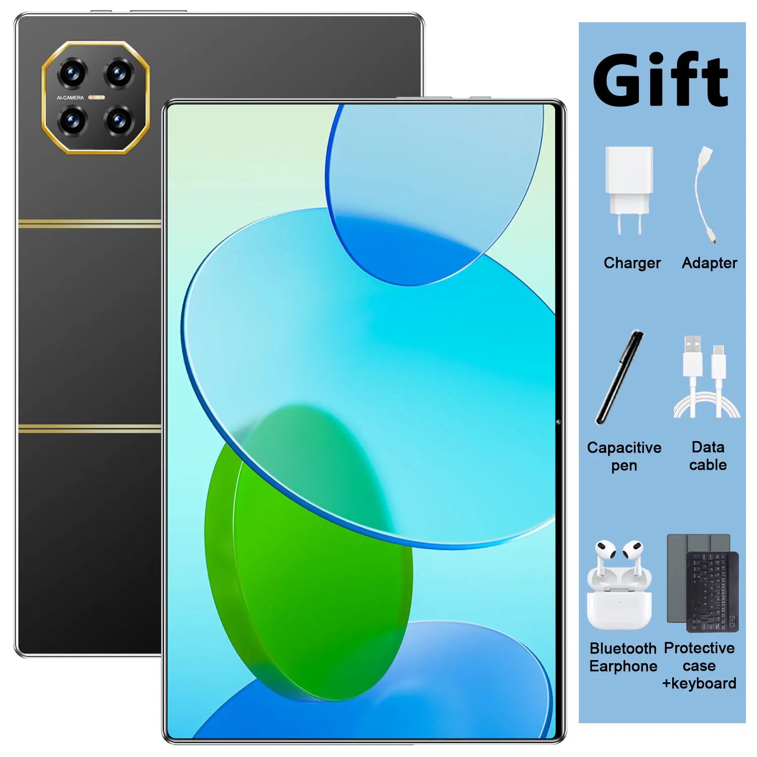 5G New Tablets 10.36Inch Tablet Android 16GB RAM 1TB ROM Dual Camera 16MP+32MP Android 13.0 20000mAh 10 core Dual SIM Card Bluetooth WiFi Betwork GPS WPS Type-C