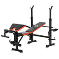 Homcom Weight Bench with Adjustable Backrest and Bar Support 175X139X127 cm