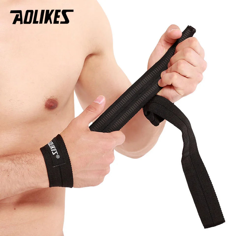 AOLIKES 1 Pair Gym Sport Wrist Bands Fitness Dumbbells Training Wristbands Wrist Straps Wraps Support With Hand Power Bands