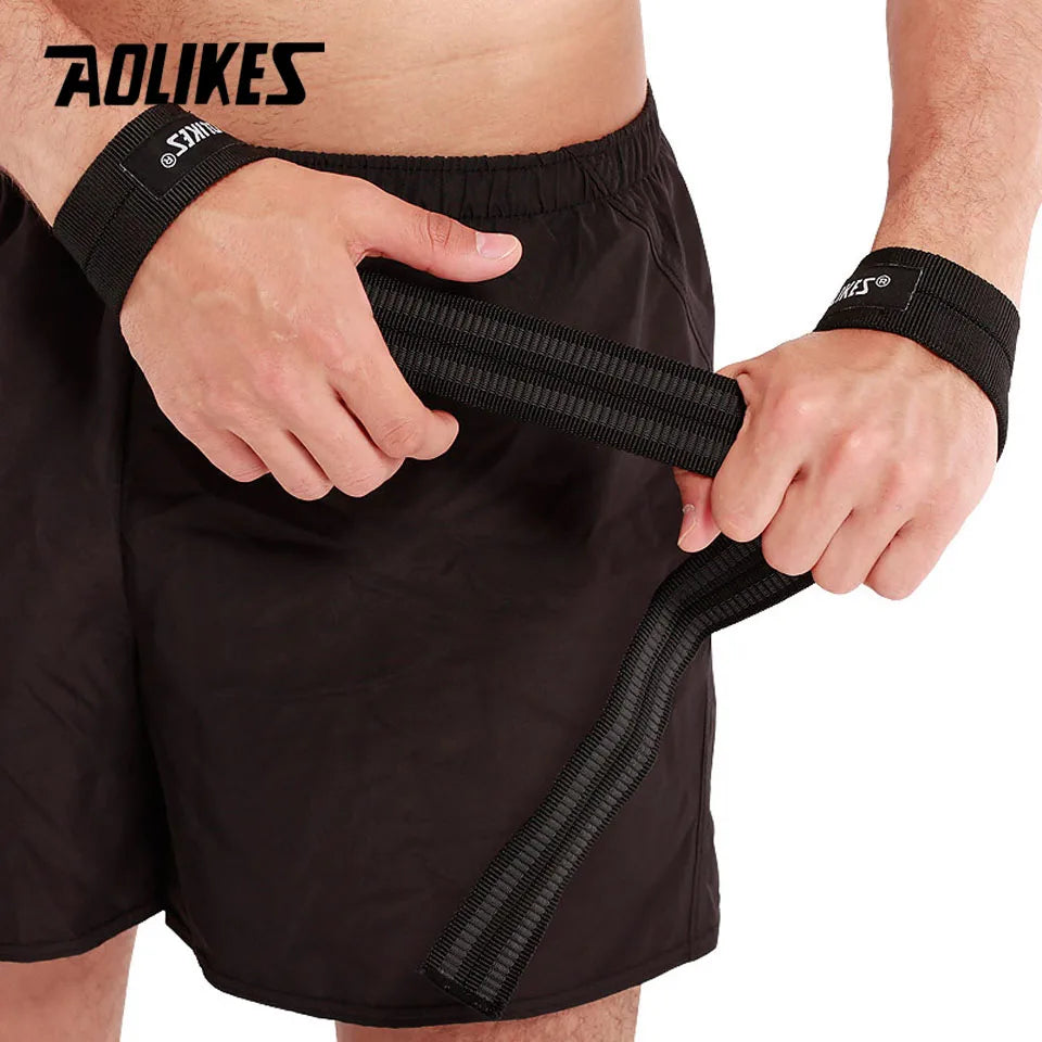 AOLIKES 1 Pair Gym Sport Wrist Bands Fitness Dumbbells Training Wristbands Wrist Straps Wraps Support With Hand Power Bands