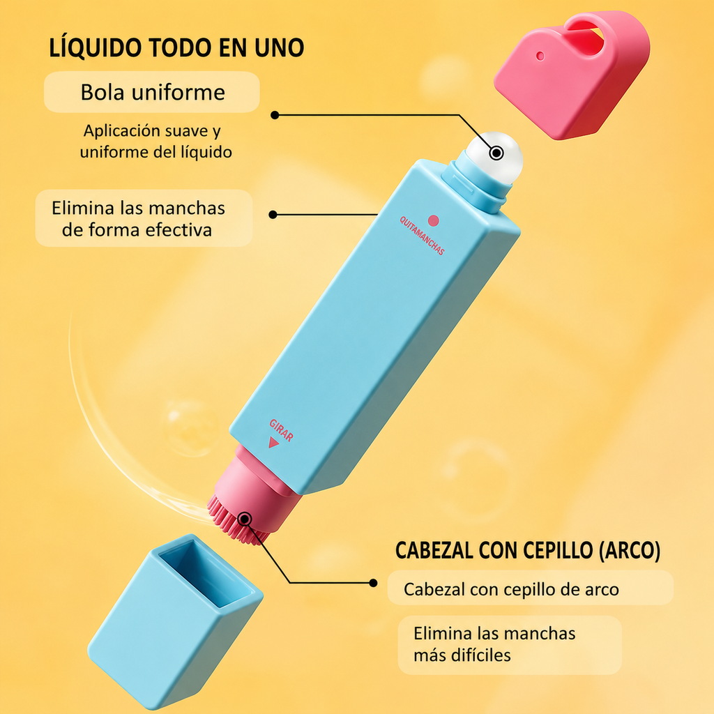Bolígrafo Quitamanchas Portátil – Doble Cabezal, 12ml