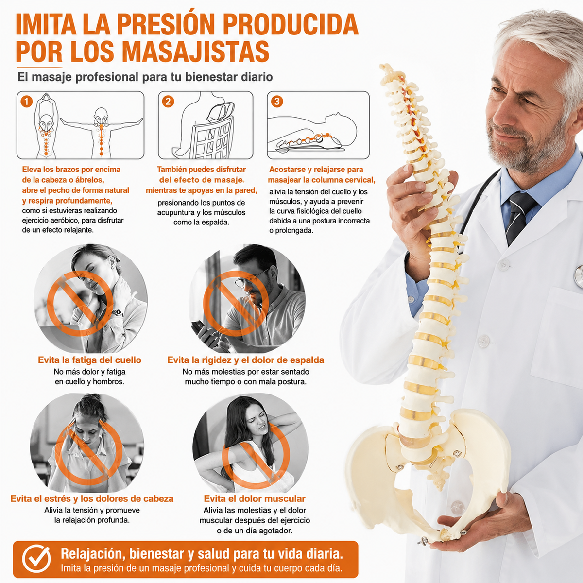 Masajeador Cervical de Tracción para Cuello y Hombros