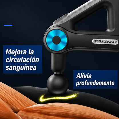 Pistola de Masaje Triangular con 9 Cabezales y 9 Niveles de Intensidad