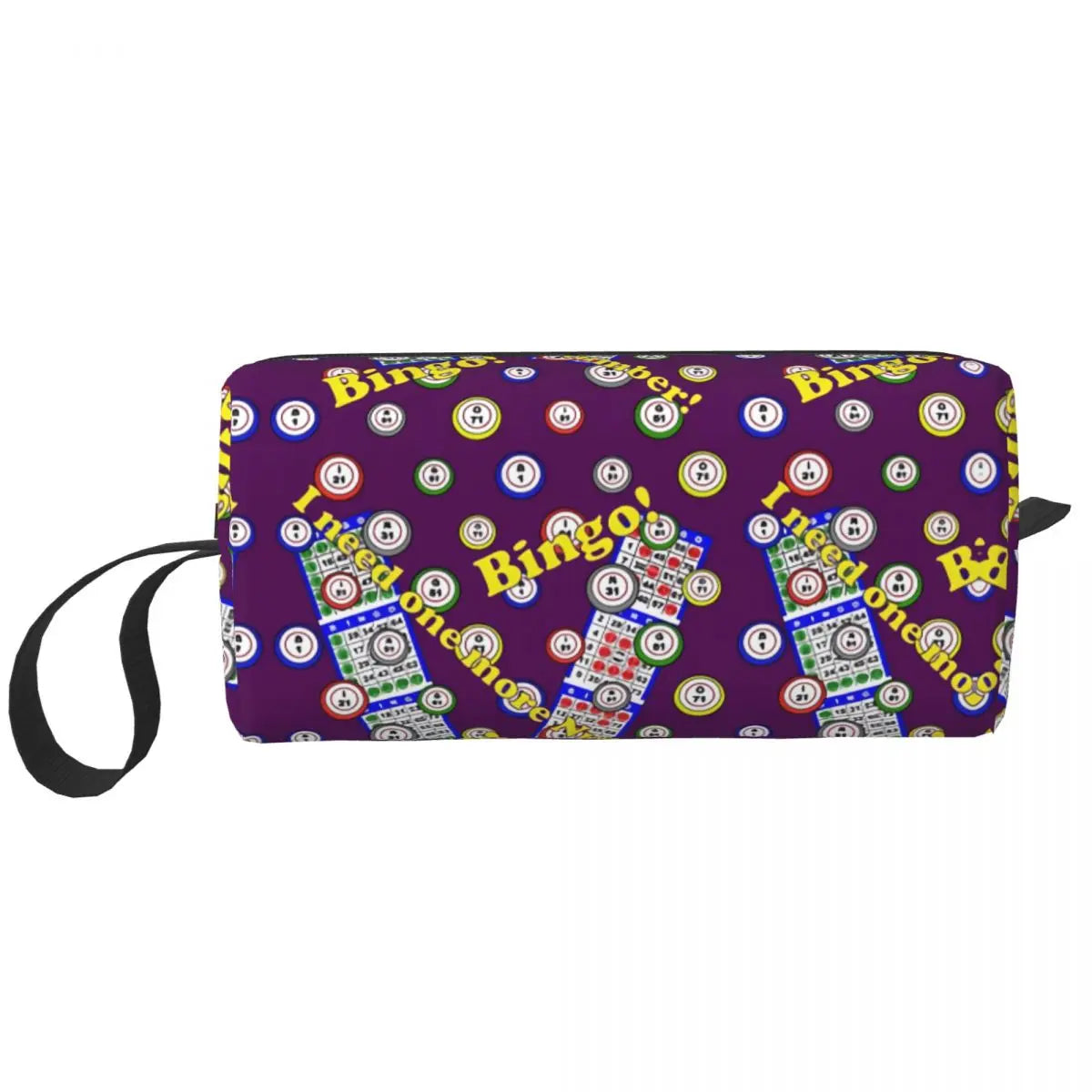 Custom Travel Bingo Balls Toiletry Bag Kawaii Paper Game Makeup Cosmetic Organizer Women Beauty Storage Dopp Kit Box
