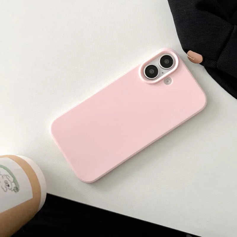 Luxury Candy Color Soft Cases for IPhone 15 14 16 13 Pro Max 16plus 16Pro Bumper Shockproof TPU Silicone Back Cover Caque