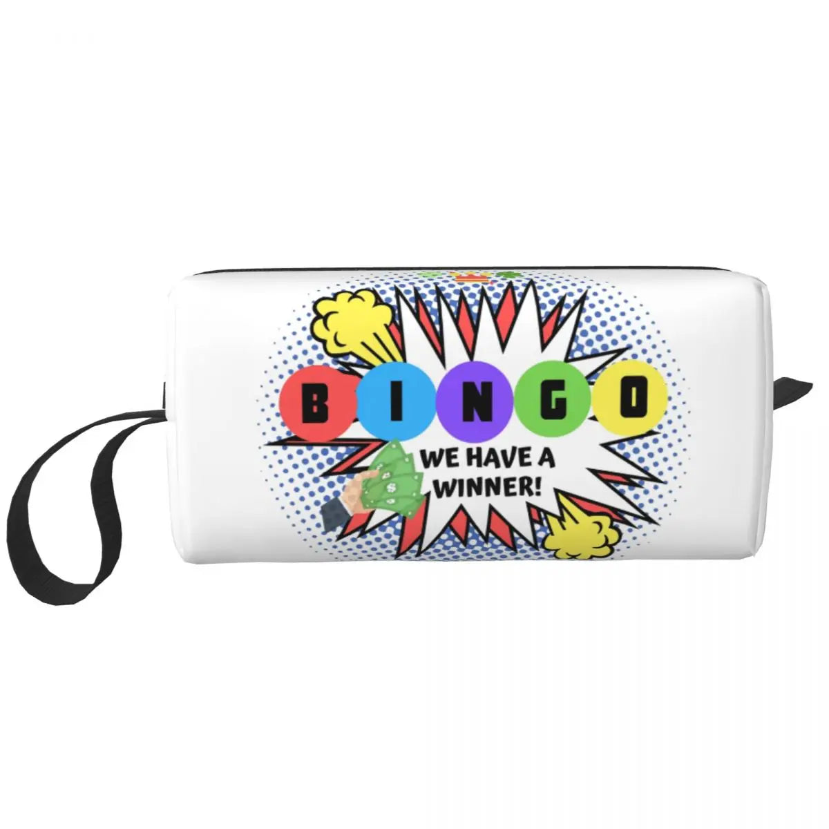 Custom Travel Bingo Balls Toiletry Bag Kawaii Paper Game Makeup Cosmetic Organizer Women Beauty Storage Dopp Kit Box