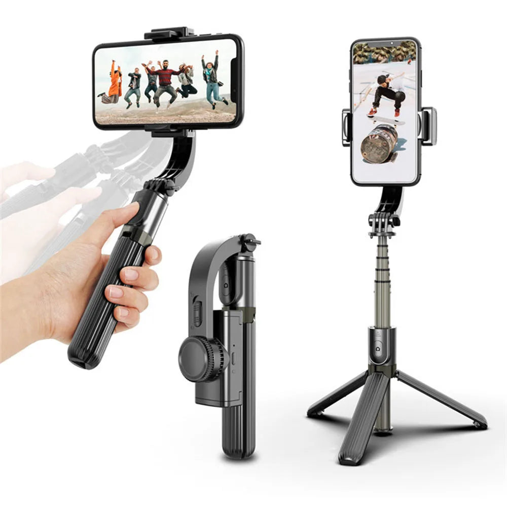 Customizable Mobile Phone Wireless Bluetooth Selfie Stick Tripod Anti-shake Handheld Balance Stabilizer