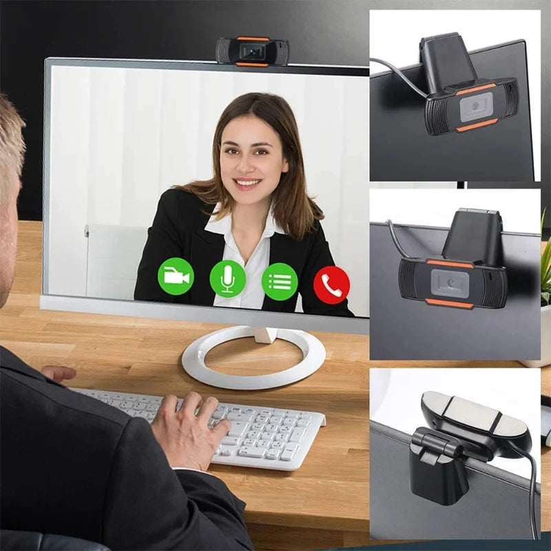 Mini cámara Web HD 480/720/1080P, cámara Web USB con micrófono para PC, ordenador, escritorio, Gamer, Webcast, videollamada, trabajo en conferencia
