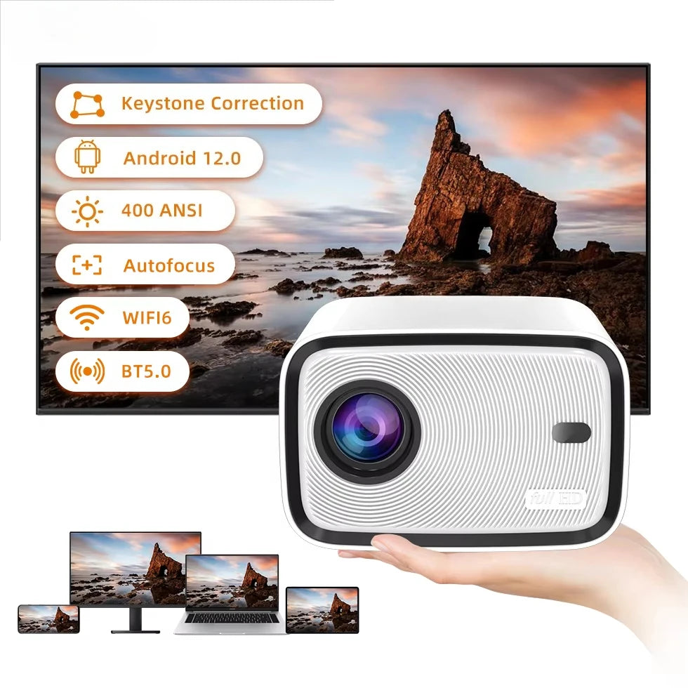4K Mini Android Portable Projector H5 Pro Projectors HD 4k 1080p Home Theater Tv Android Proyector 4K Video Projecteur Projector
