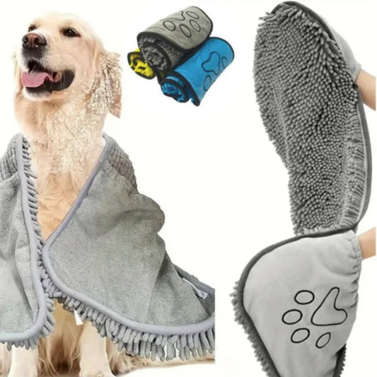 Toalla de Bano para Mascotas Secado Rapido - Superabsorbente, Plegable y Suave para Perros y Gatos