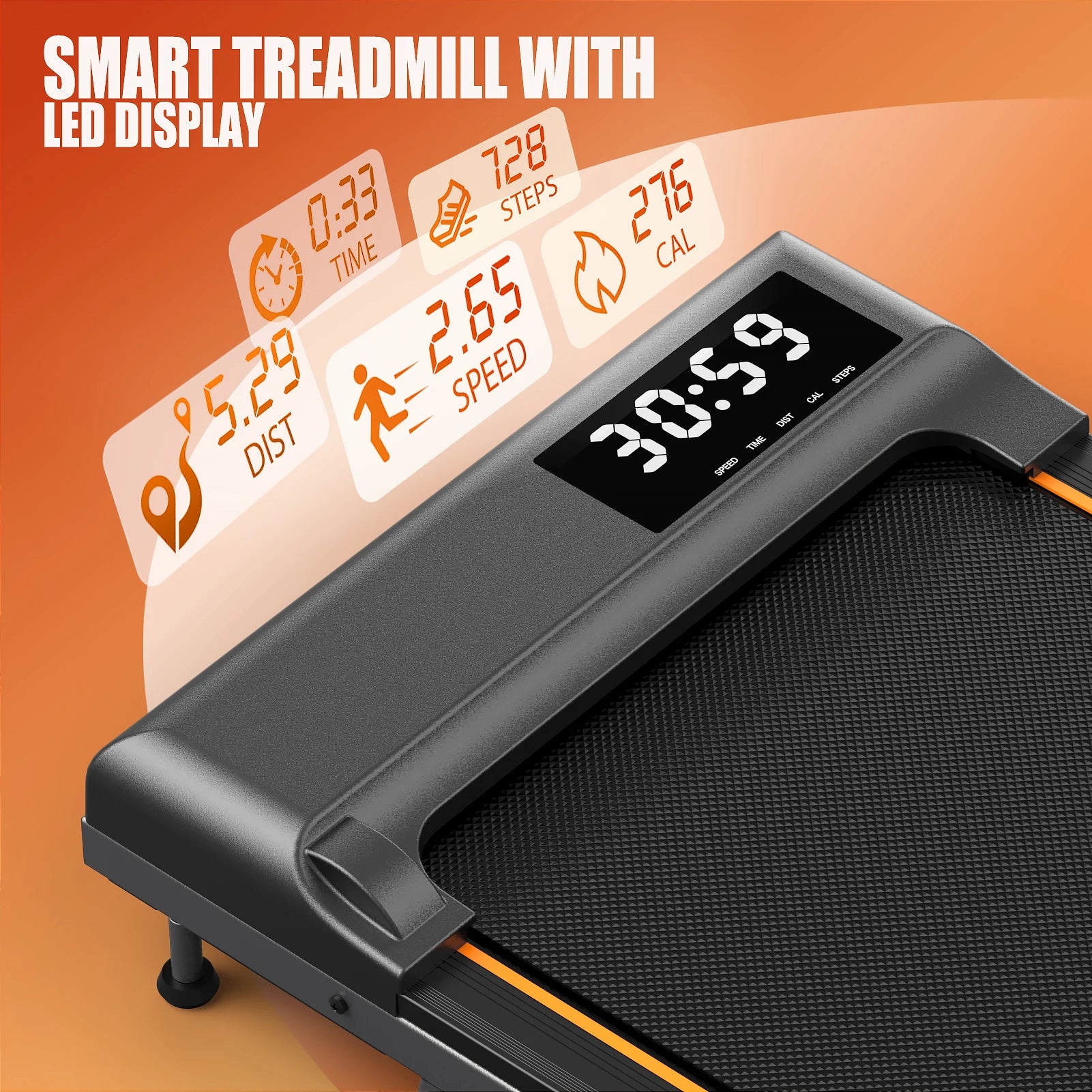 Mettlematic Tw1 Walking Pad – 2.25Hp Treadmill for Home, 100kg Load, 1–6 Km/H Speed, Incline, 7-Layer Running Belt