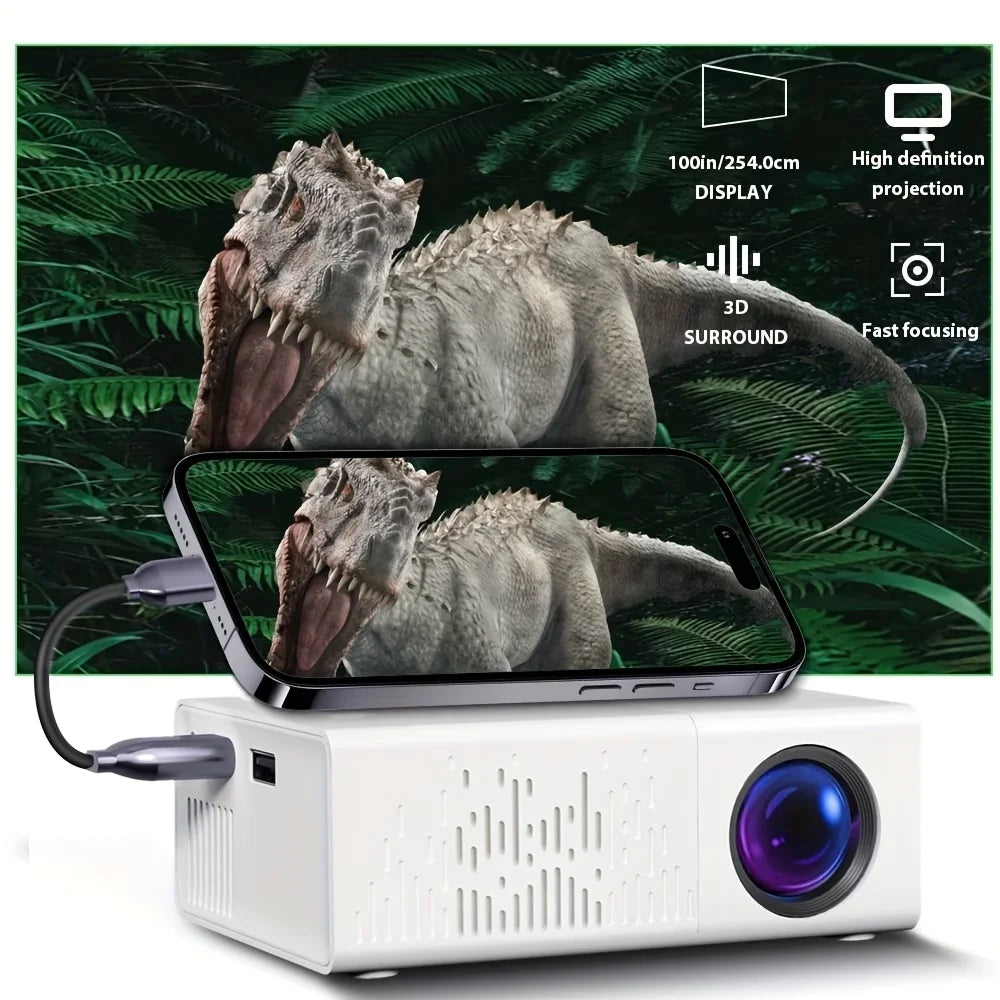 Mini proyector HD YG300, proyector portátil para cine en casa, películas al aire libre, teléfono móvil, LED, USB, proyector 