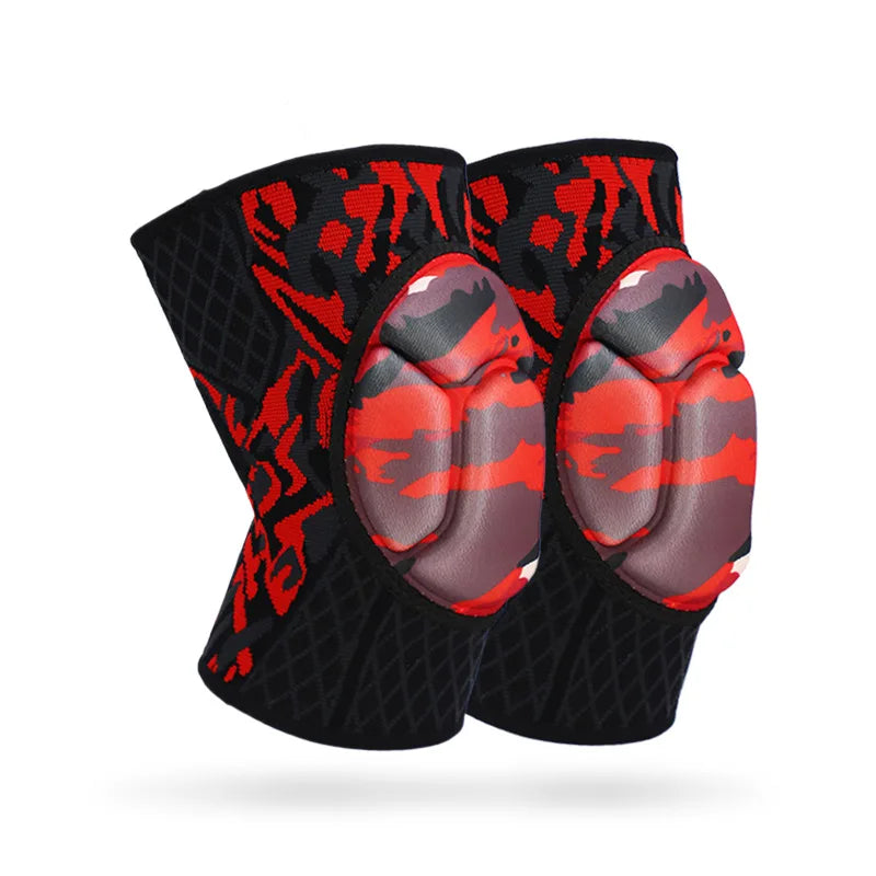 1 Pair Sports Knee Pads Padded Compression Pro Knee Sleeves for Youth & Adult Basketball Wrestling Volleyball Workout Knee Brace