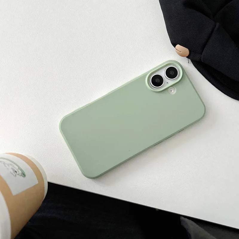 Luxury Candy Color Soft Cases for IPhone 15 14 16 13 Pro Max 16plus 16Pro Bumper Shockproof TPU Silicone Back Cover Caque