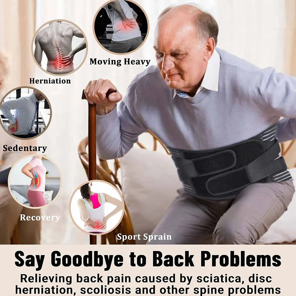 Back Lumbar Support Belt Waist Orthopedic Brace Posture  Men Women Corset Spine Decompression Waist Trainer Pain Relief