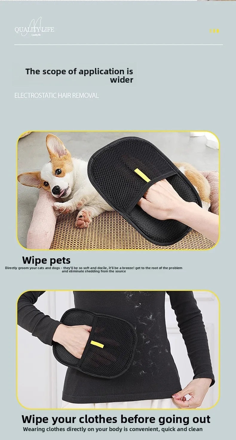 Pet Hair Removal Gloves, Cat hair, Dog Hair Brush, Hair Remover, Household Carpet, Sofa, adhesive Hair Gloves, Cleaning Brush