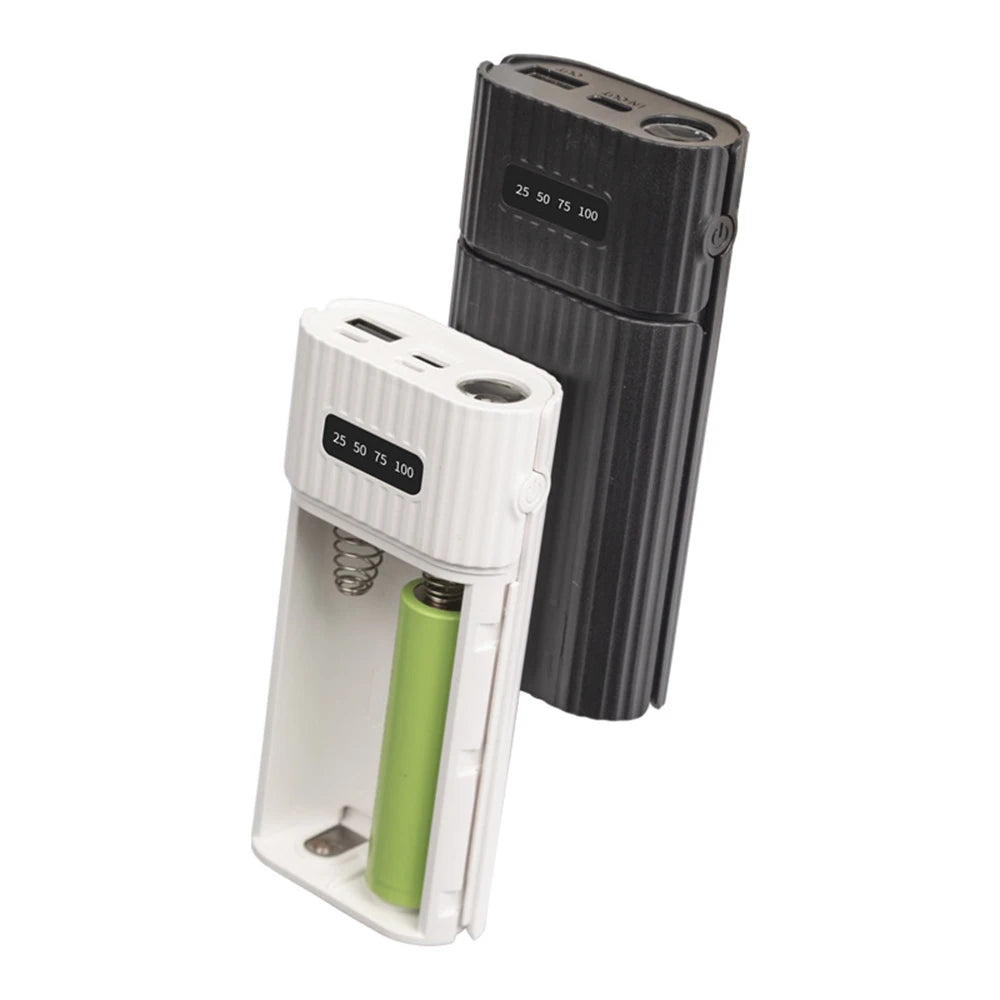 Power Bank Case for 18650/18700/20700/21700 Battery Pack No Soldering Fast Charging Charger DIY USB Power Bank for Cellohone