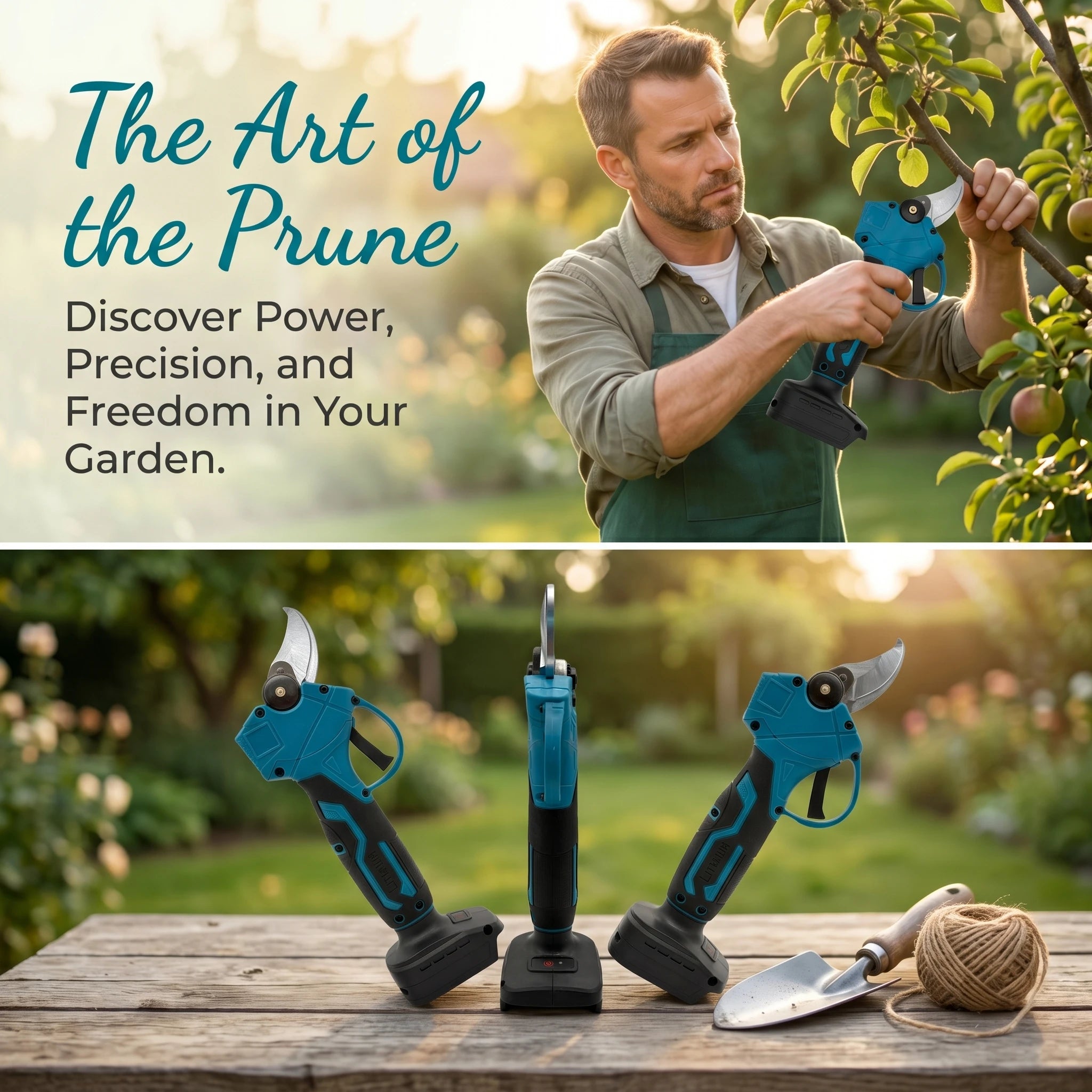 Cordless Electric Garden Pruning Shears Brushless Motor Fruit Tree Branch Cutter Scissors Fit  20V Battery Without Battery