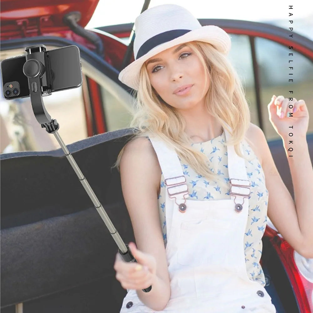 Customizable Mobile Phone Wireless Bluetooth Selfie Stick Tripod Anti-shake Handheld Balance Stabilizer