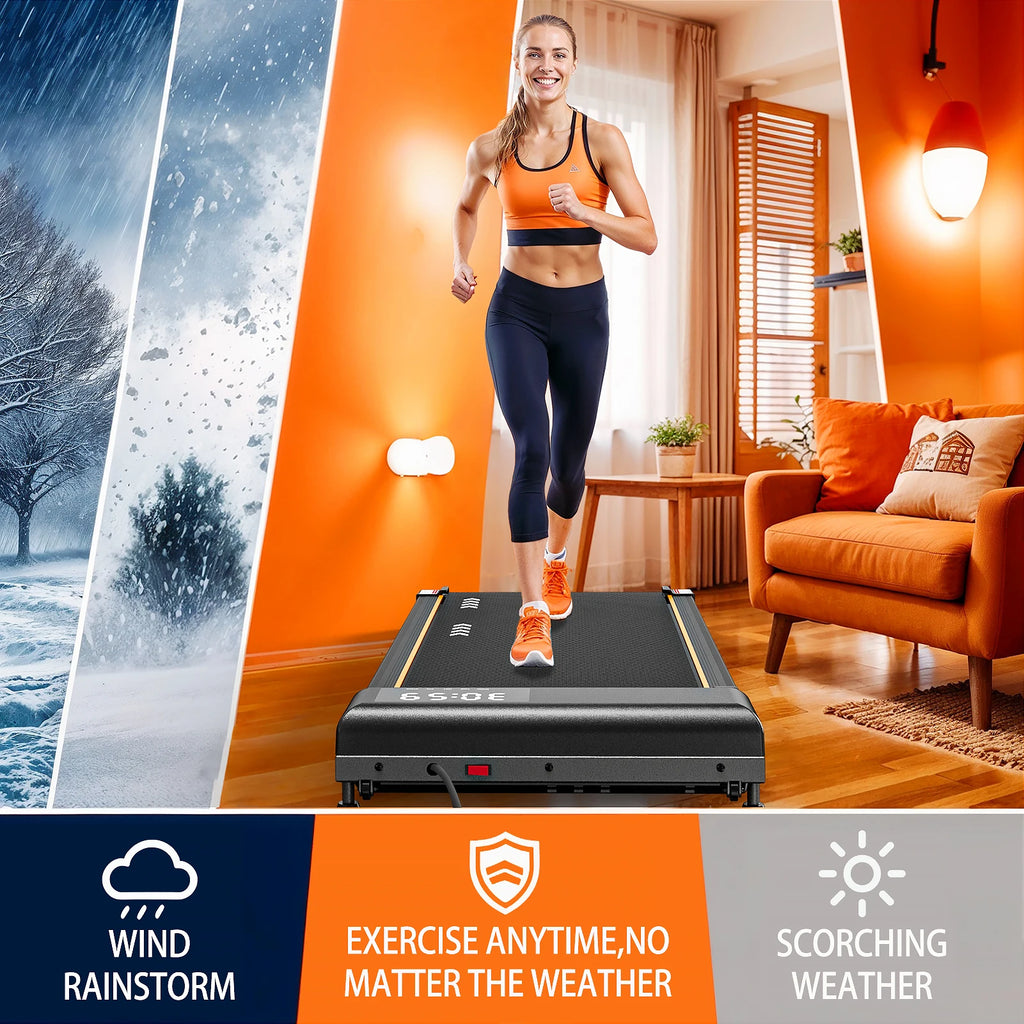 Mettlematic Tw1 Walking Pad – 2.25Hp Treadmill for Home, 100kg Load, 1–6 Km/H Speed, Incline, 7-Layer Running Belt