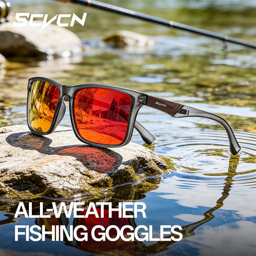 SCVCN Fishing Polarized Sunglasses Outdoor Sport Photochromic Glasses Men Outdoor Cycling Bike UV400 Protective Hiking Goggles
