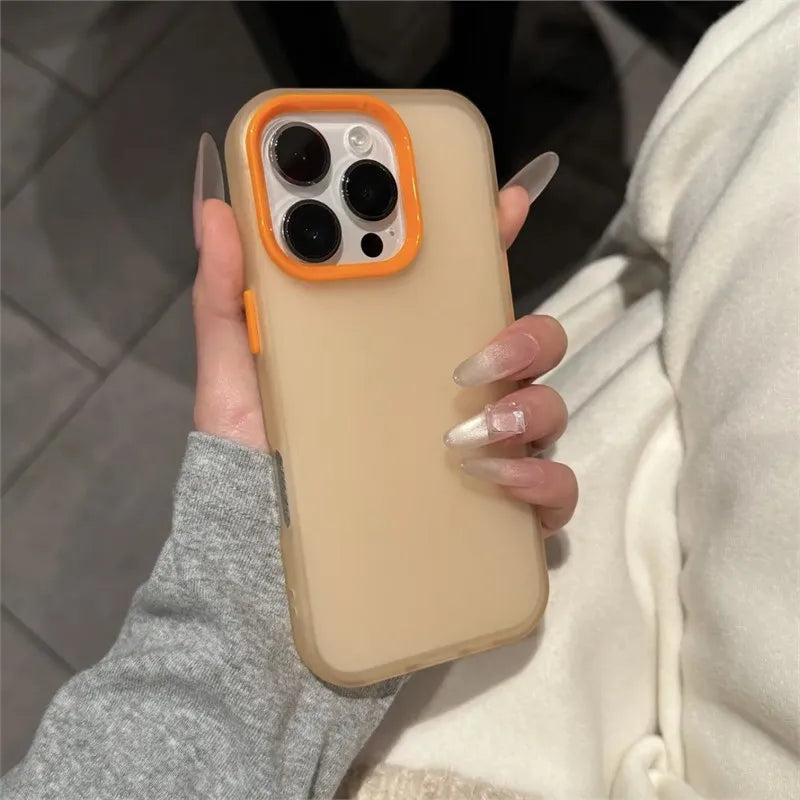 Translucent Bright Color Phone Case For iPhone 16 15 14 Plus 13 12 11 Pro Max Clear Matte Soft Silicone Shockproof Rubber Cover