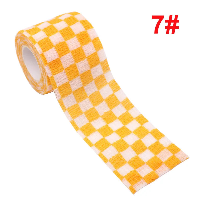 2.5cm/5cm Animal Printed Self Adhesive Elastic Bandage 4.5m Sports Wrap Tape for Tattooing Finger Joint Knee First Aid Kit Pet