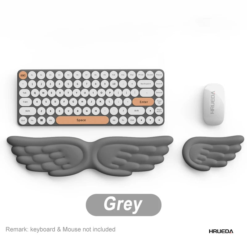 Mechanical Keyboard Mouse Wrist Rest Computer Keyboard Laptop Angel Wing Memory Foam Mouse Cushion Support Pad Wrist Support