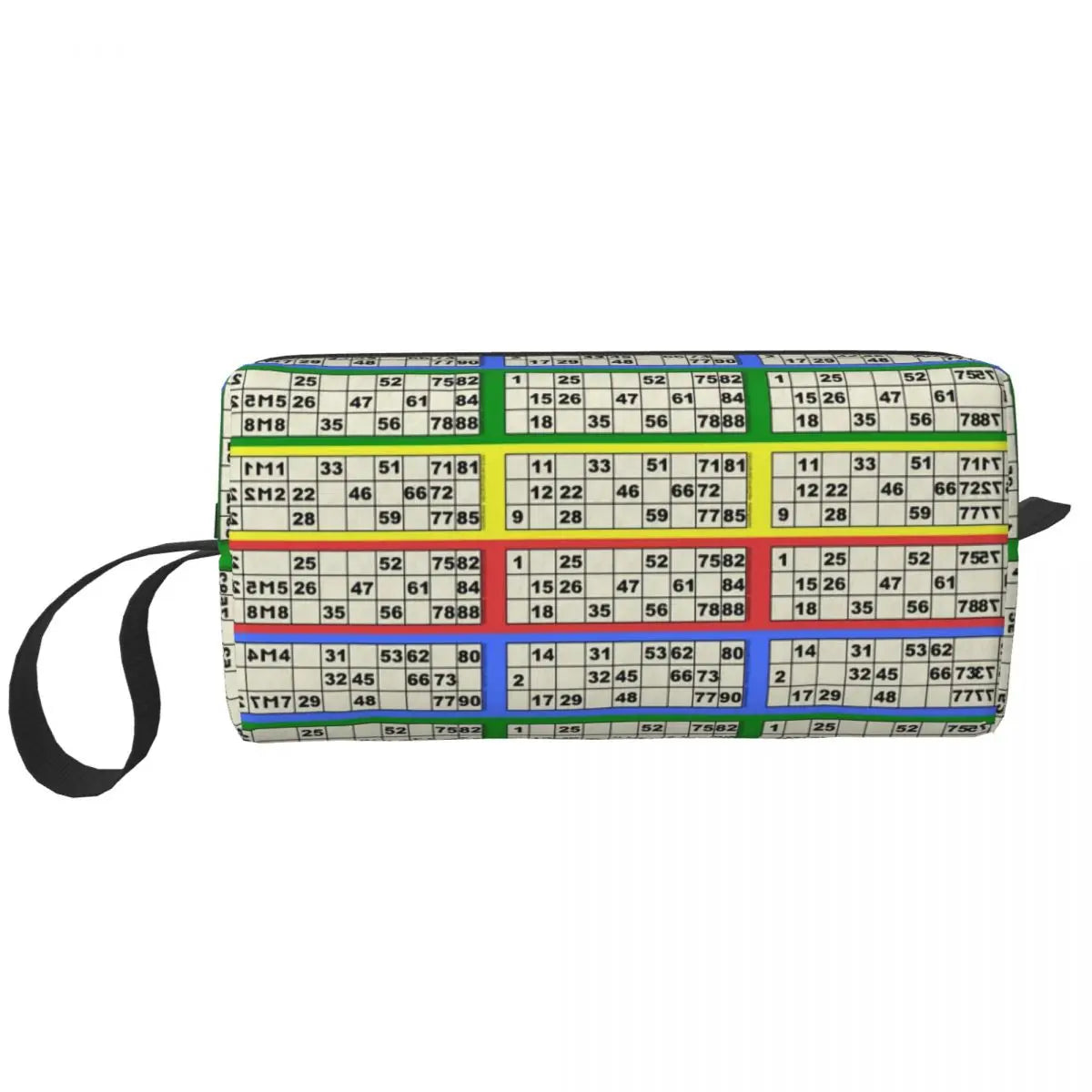 Custom Travel Bingo Balls Toiletry Bag Kawaii Paper Game Makeup Cosmetic Organizer Women Beauty Storage Dopp Kit Box
