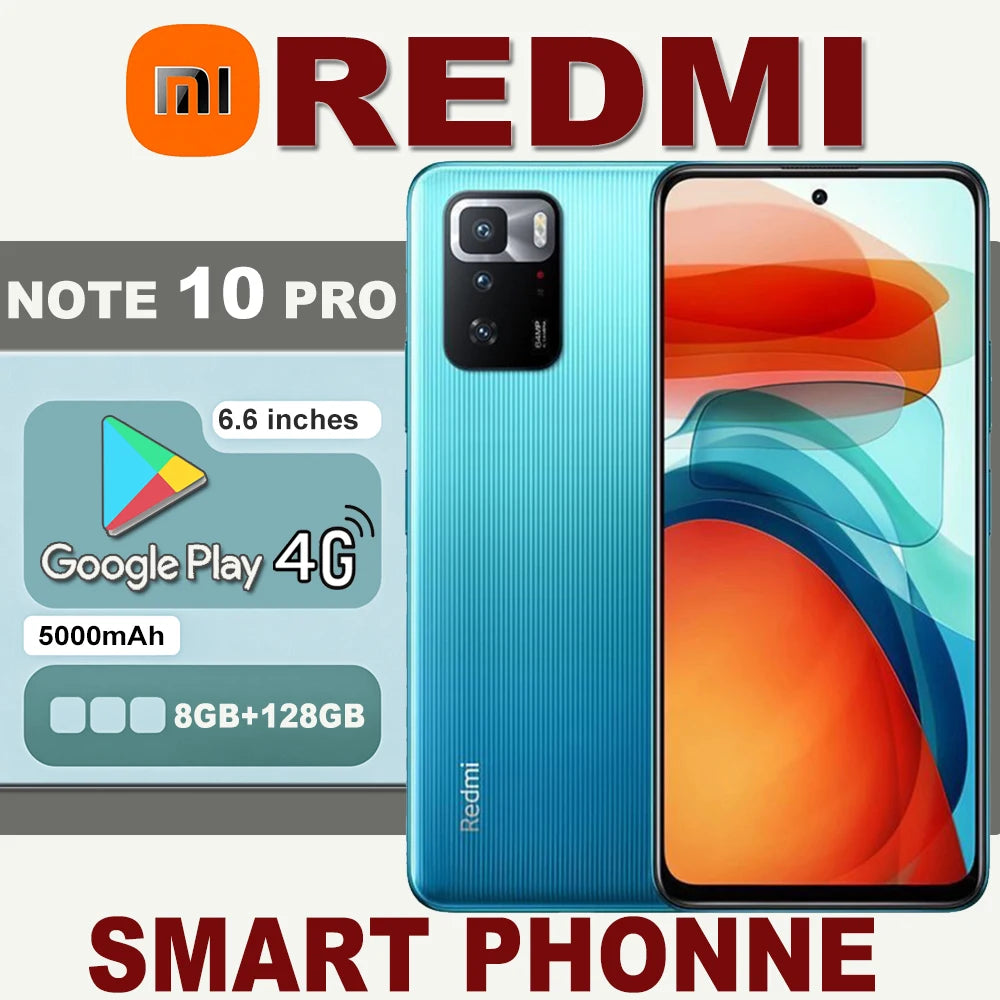 [EU/US/UK specifications] Redmi Note 10 Pro 8GB+128GB 5000mAh 67W/NFC/GPSOriginal 4G Smartphone Xiaomi