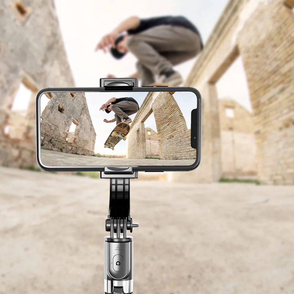 Customizable Mobile Phone Wireless Bluetooth Selfie Stick Tripod Anti-shake Handheld Balance Stabilizer