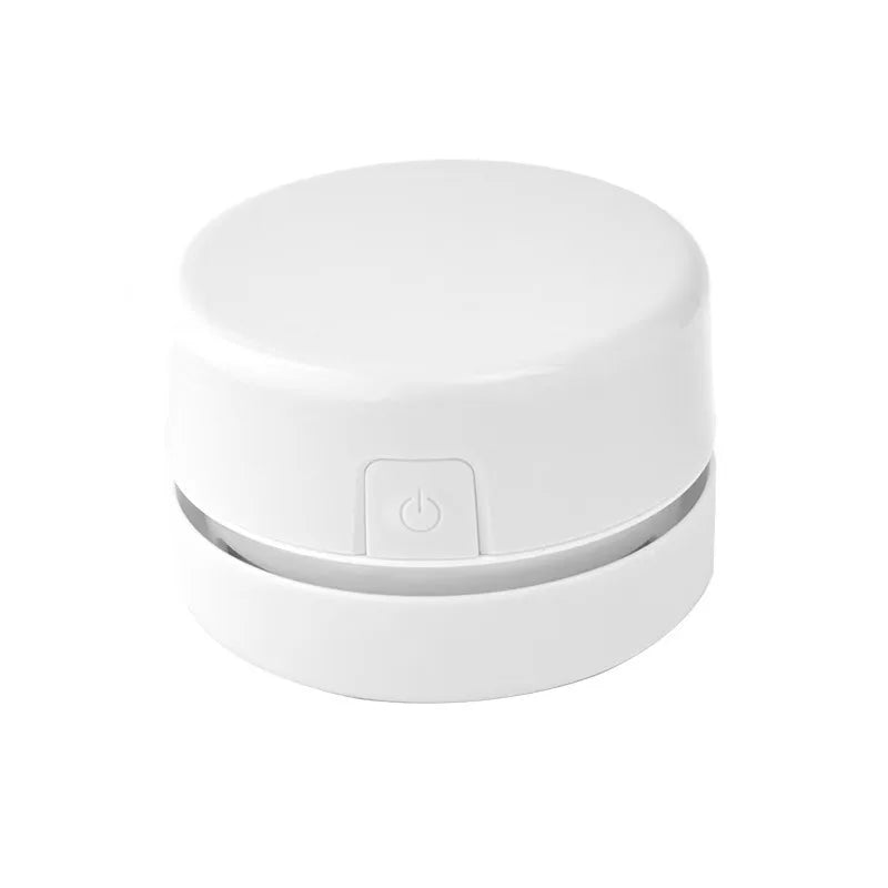Mini Desk Vacuum Cleaner, Portable Desktop Cleaner for Crumbs/Paper/Eraser Debris, Battery-Powered with Brush, Cute Macaron Colo