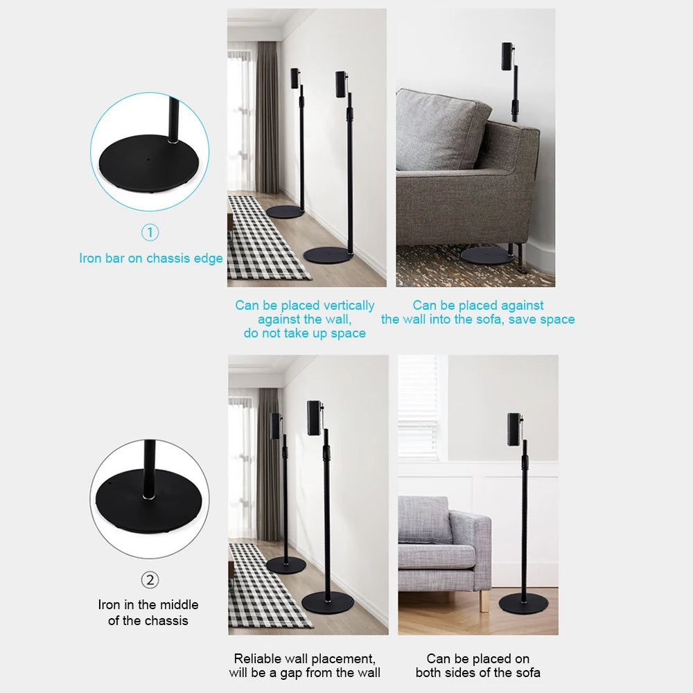 ThundeaL 2PCS Speaker Stand for Q30B 9500S Q900A JBL Bar Height 80-150cm Adjustable Universal Speaker Floor Stand Bracket Holder