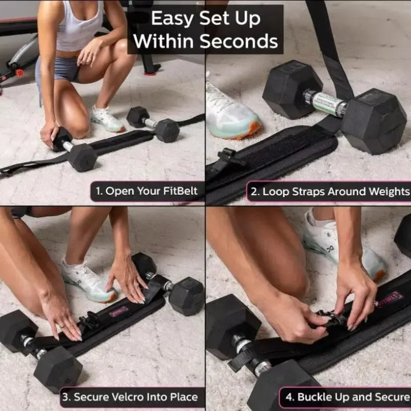 Dumbbell Training & Hip Shaping Home Gym Fitness Equipment Adjustable Weighted Waist Belt for Home Workouts