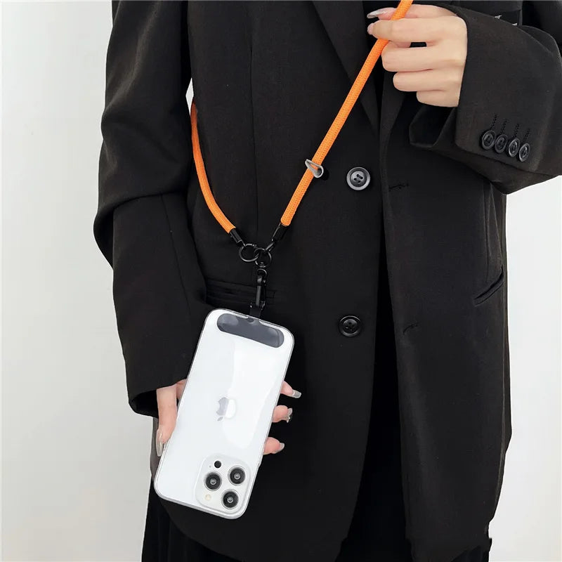 1pc Outdoor Mobile Phone Hanging Rope Crossbody Backable Neck Hanging Strap Durable Phone PLR Lanyard for Mountainous Anti-lost