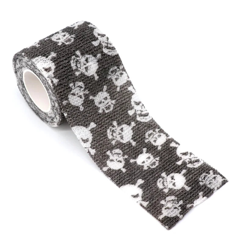 2.5cm/5cm Animal Printed Self Adhesive Elastic Bandage 4.5m Sports Wrap Tape for Tattooing Finger Joint Knee First Aid Kit Pet