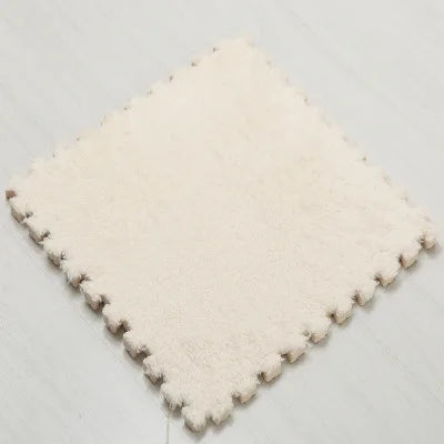 10Pcs Soft Plush Children Kids Rug Play Mat Interlocking Puzzle Mat Exercise Tiles Floor Carpet Decoration Playmat 30*30*1CM