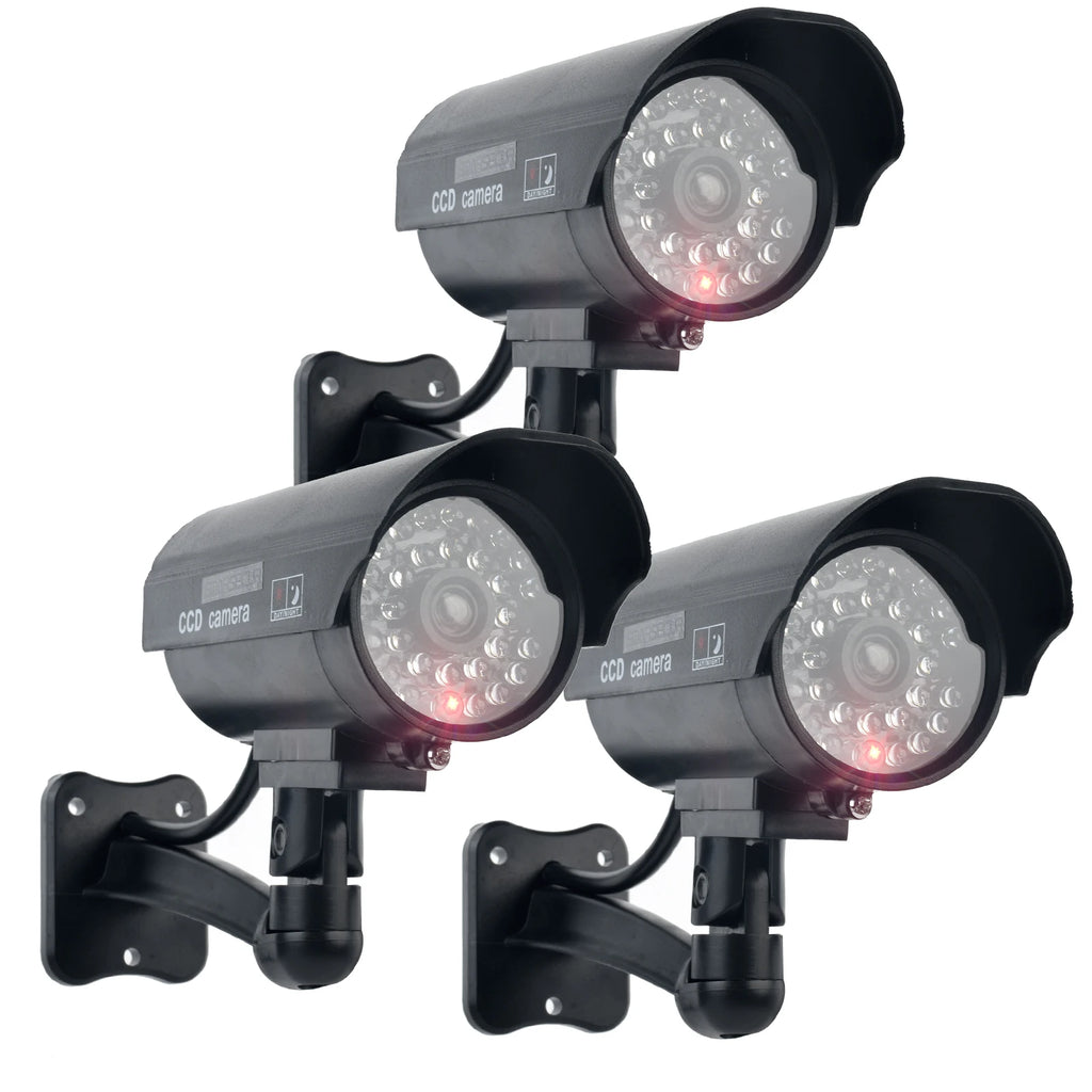 ALARMEST Fake Camera Dummy Waterproof Security CCTV Surveillance Camera With Flashing Red Led Light Outdoor Indoor