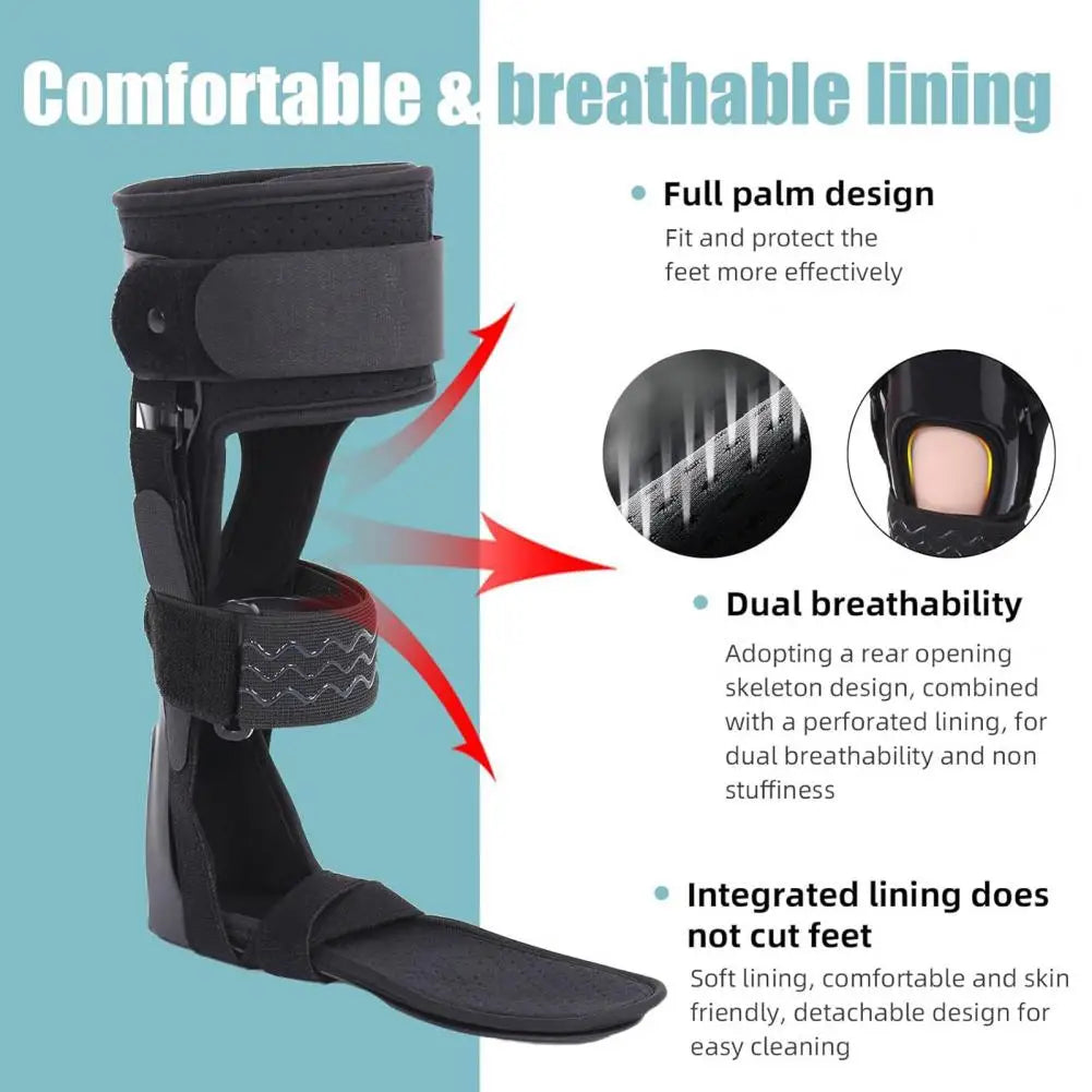 Drop Foot Stabilizer Ankle Brace With Adjustable Strap Soft Lining Wear Resistant Pain Relief Ergonomic Foot Support Brace 발목 지지