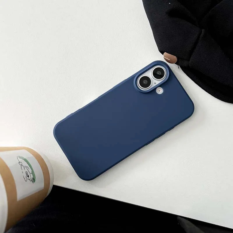 Luxury Candy Color Soft Cases for IPhone 15 14 16 13 Pro Max 16plus 16Pro Bumper Shockproof TPU Silicone Back Cover Caque