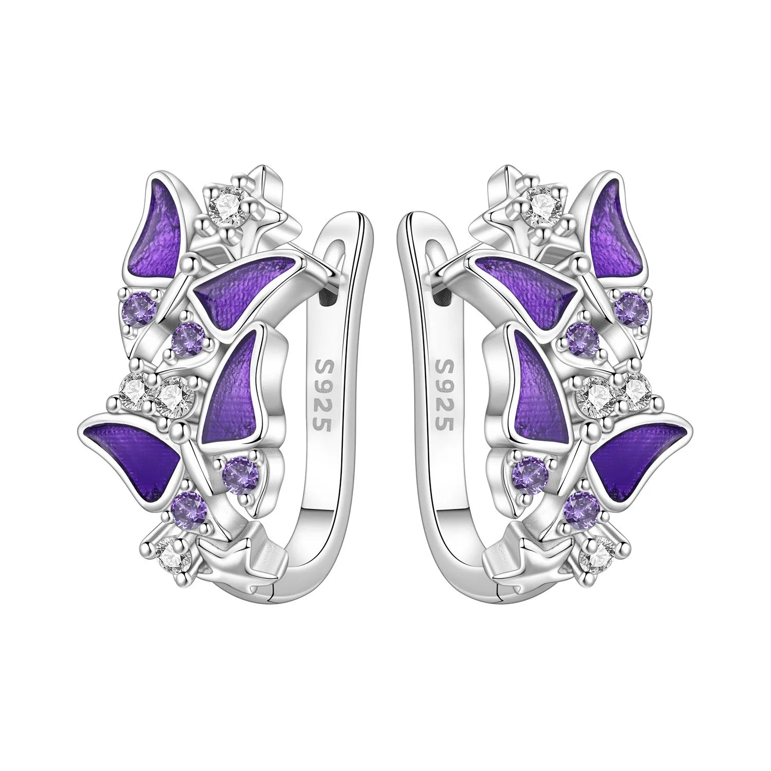 Cycuff Original 925 Sterling Silver Blue Green Chameleon Earrings Women Hoop Earring Anniversary Jewelry Trendy Gifts