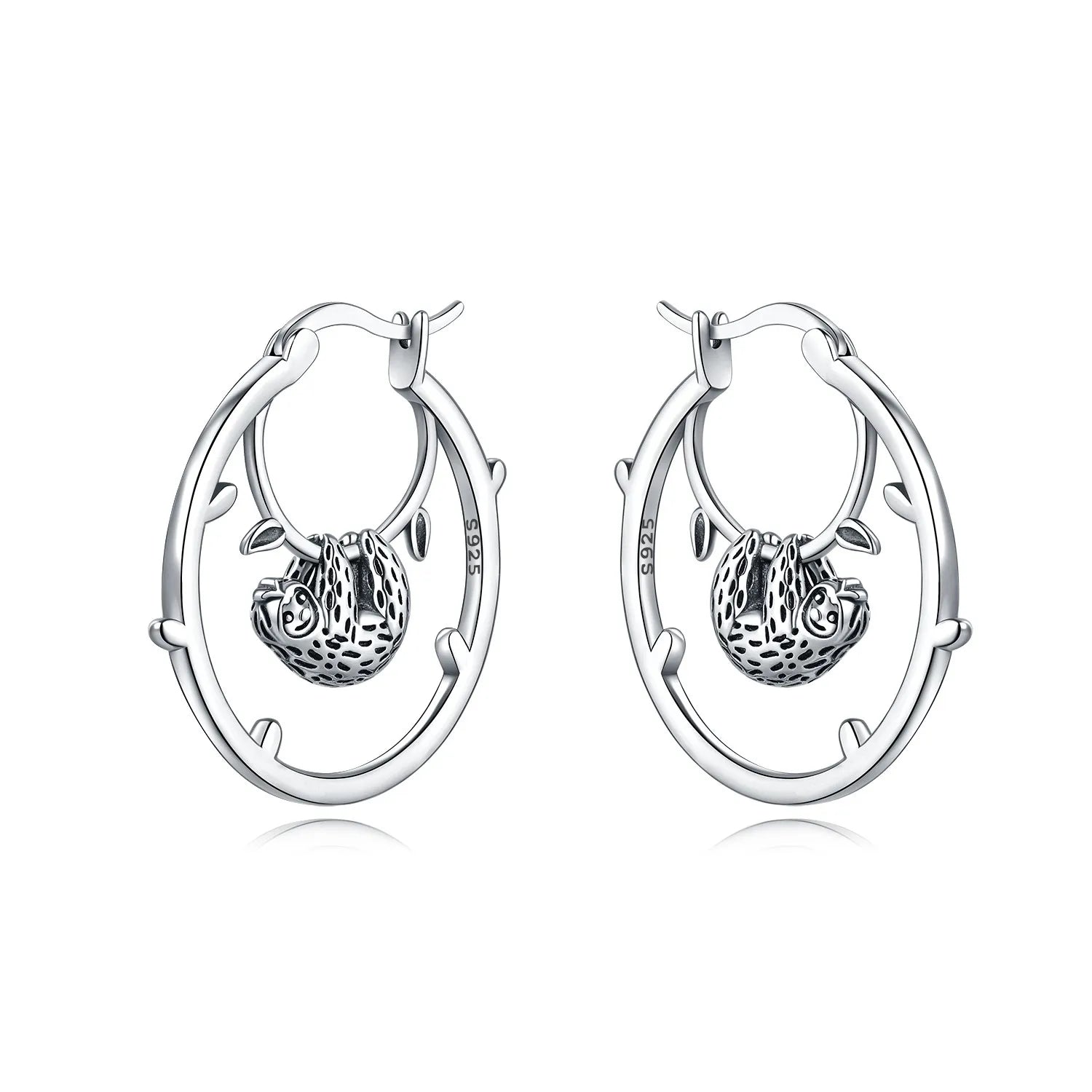 Cycuff Original 925 Sterling Silver Blue Green Chameleon Earrings Women Hoop Earring Anniversary Jewelry Trendy Gifts