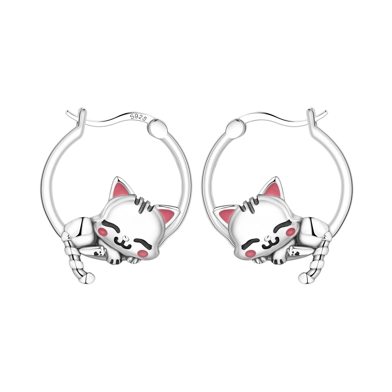 Cycuff Original 925 Sterling Silver Blue Green Chameleon Earrings Women Hoop Earring Anniversary Jewelry Trendy Gifts