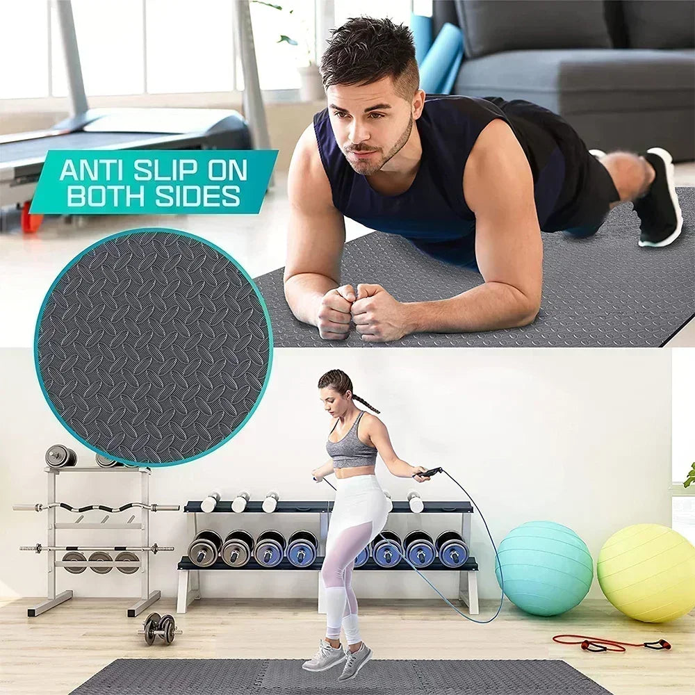 4-20Pcs Puzzle Fitness Mat Eva Interlocking Foam Floor Tiles for Home Gym Home Gym Equipment Mat Non-Slip Floor Mat for Kids