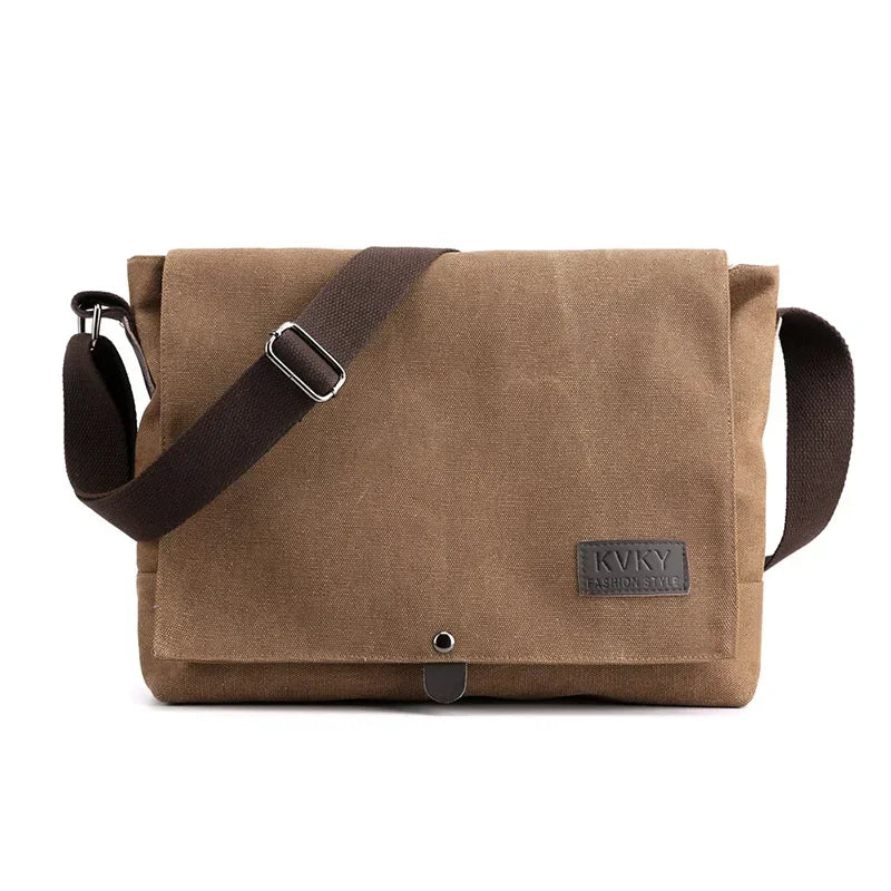 New Fashion Cross Body Bag New Men Canvas Crossbody Shoulder Messenger Bags Man Casual Solid Multi Function Portable Male Bag