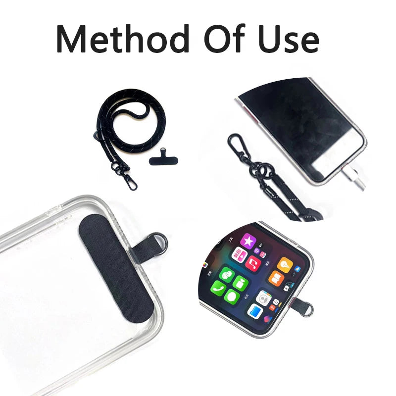 1pc Outdoor Mobile Phone Hanging Rope Crossbody Backable Neck Hanging Strap Durable Phone PLR Lanyard for Mountainous Anti-lost
