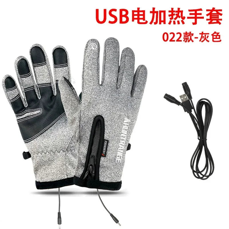 Winter Warm Rechargeable Electric Liner Heated Gloves Outdoor Riding Skiing Motorcycling Gloves Cycling Accessories Hand Warmer