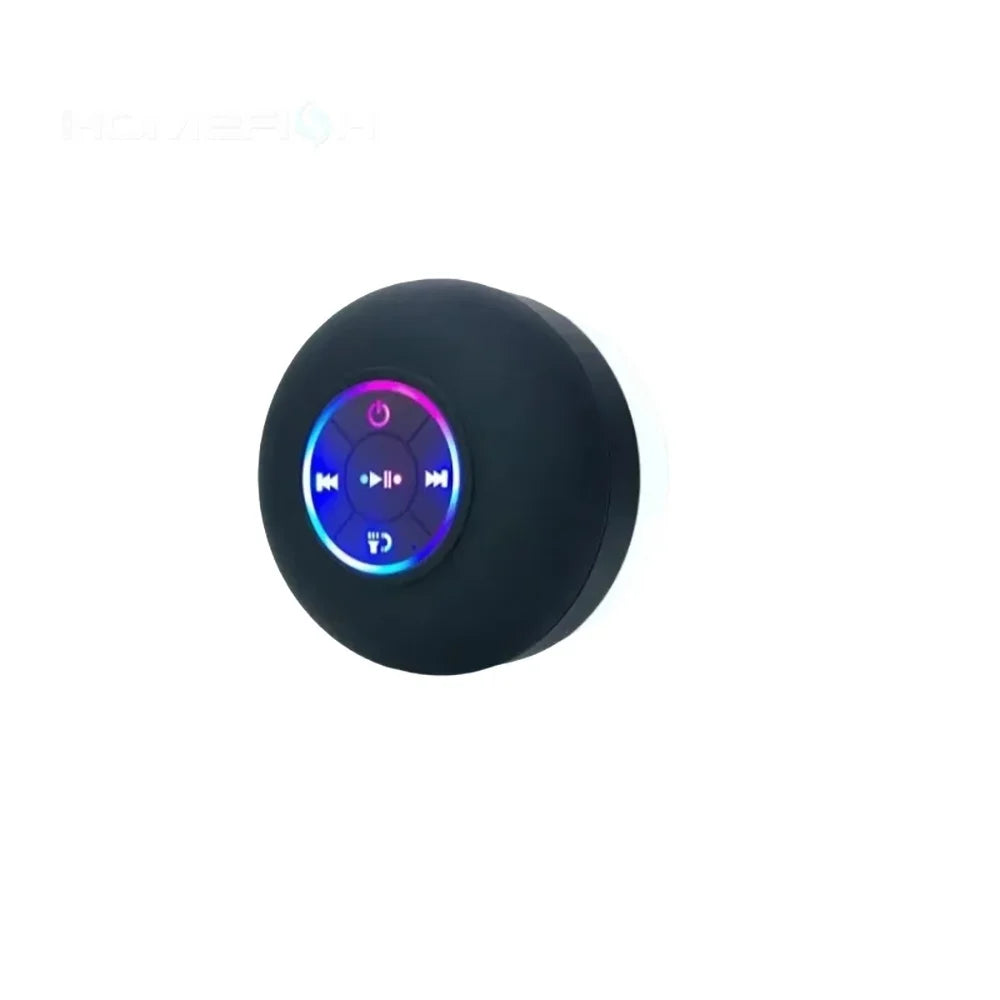 New Bathroom Waterproof Wireless LED Bluetooth Speaker Mini Portable Strong Suction Cup Speaker Outdoor Sports Stereo Speaker